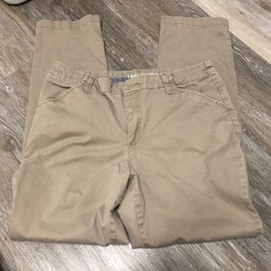 Khaki colored Lee tailored chinos